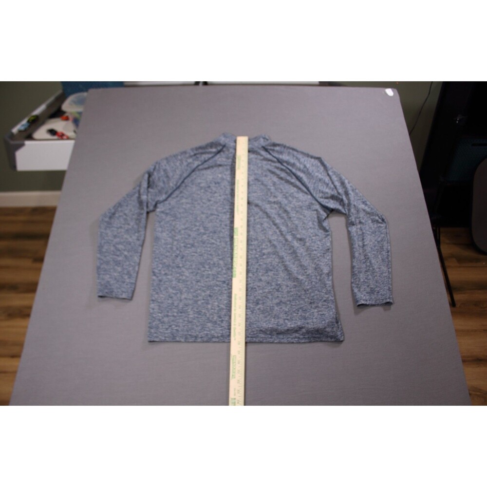 Under Armour Mens HeatGear Loose Fit Heather Blue 1/4 Zip Pullover Lightweight L - Picture 7 of 10